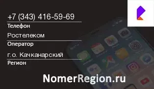 Кто звонил с 3434165969 - регион и оператор